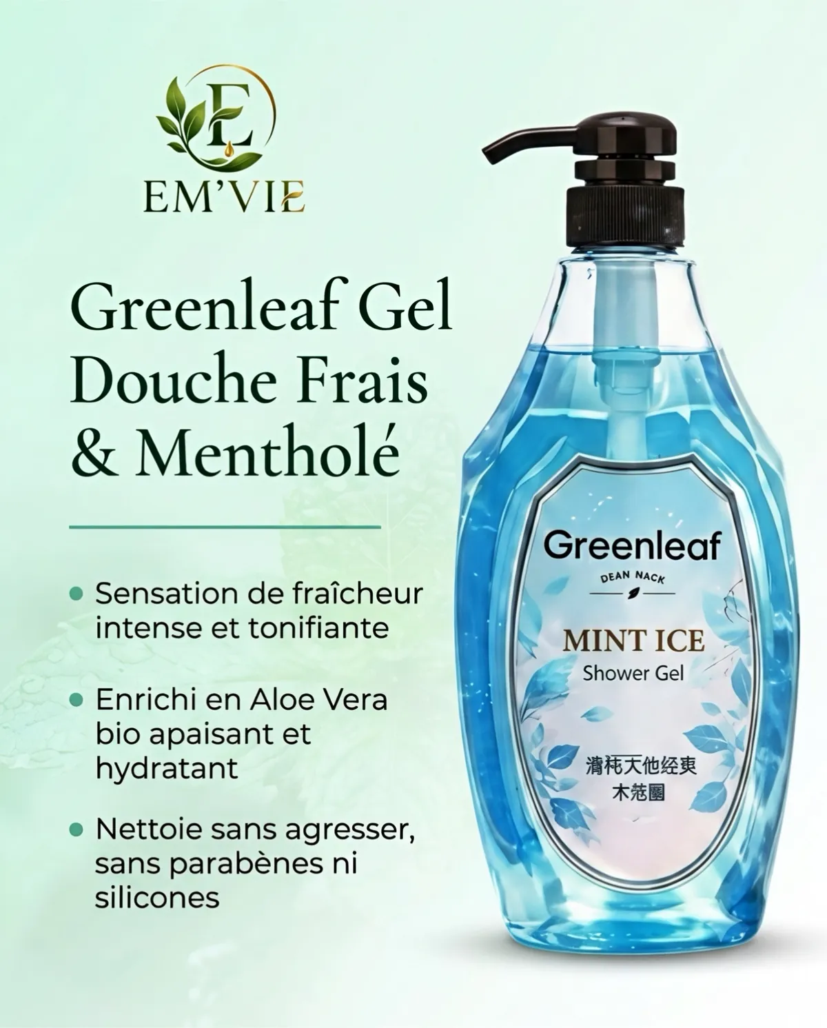 Greenleaf Gel Douche Frais & Mentholé