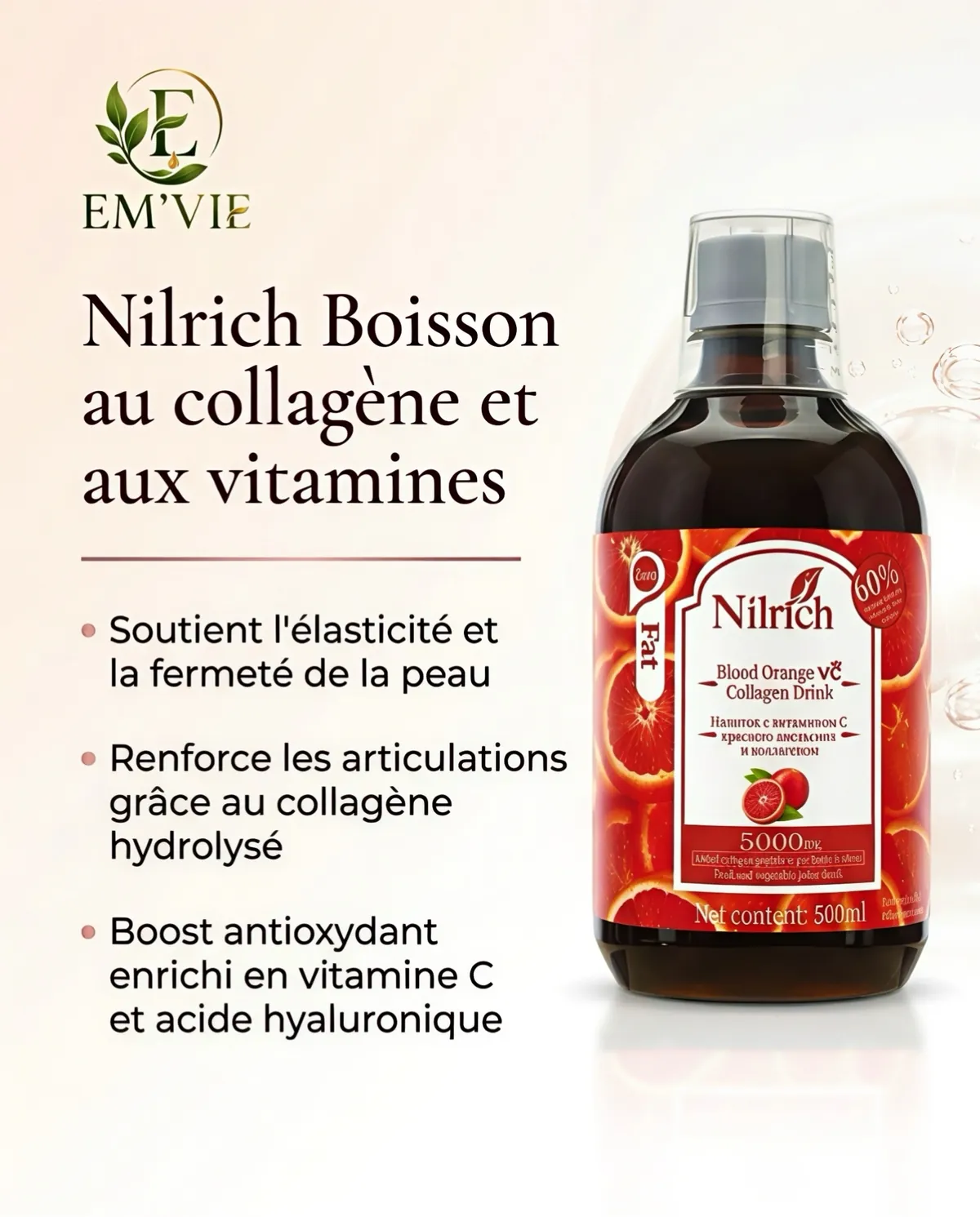 Nilrich Boisson au collagène et aux vitamines